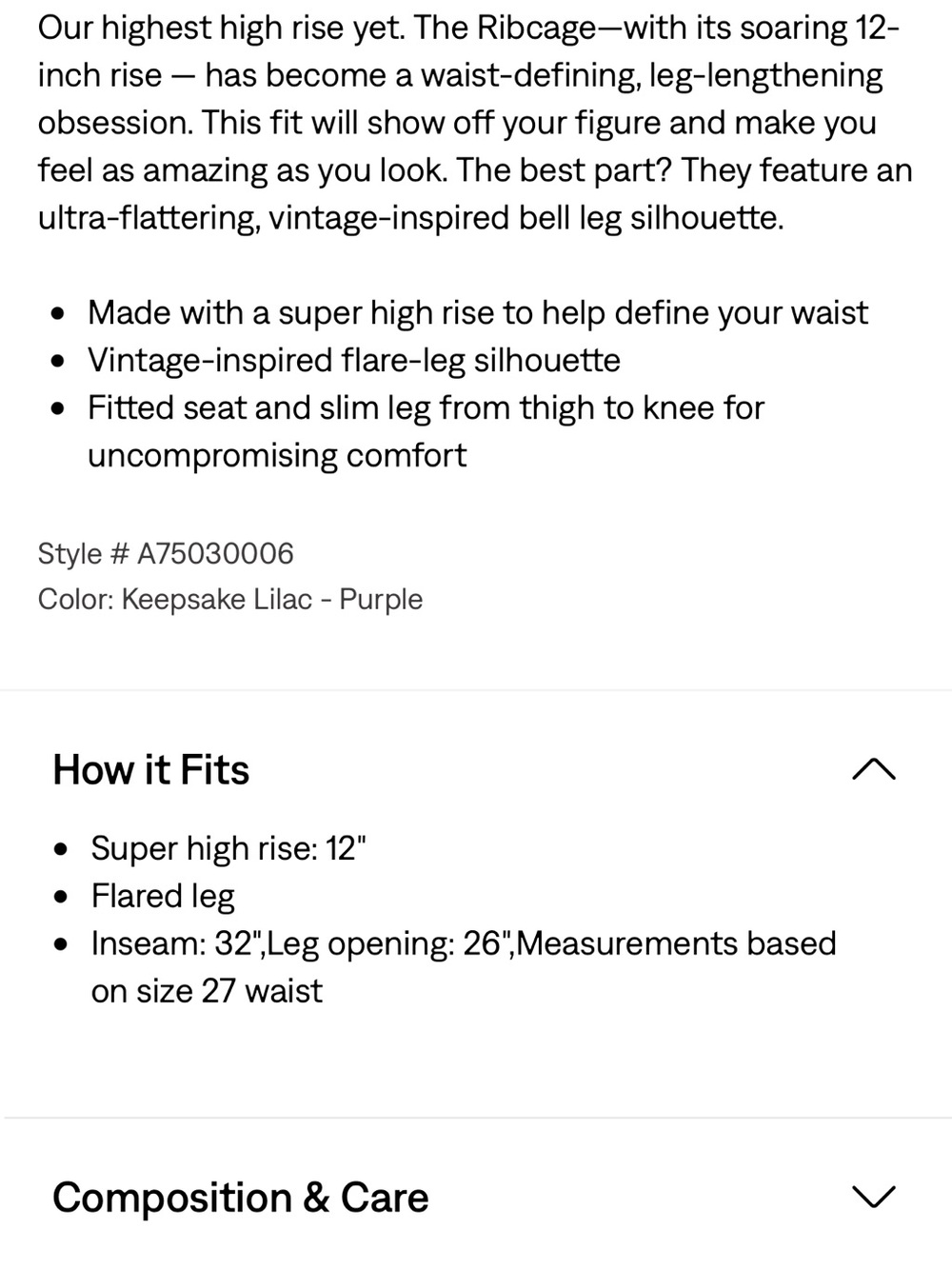 Levi's Lilac Purple Wide-Leg Corduroy Women's Jeans - Picture 6 of 6